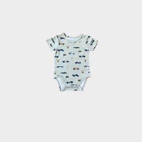 Baby Sprouts Short Sleeve Bodysuit | Retro Race Cars