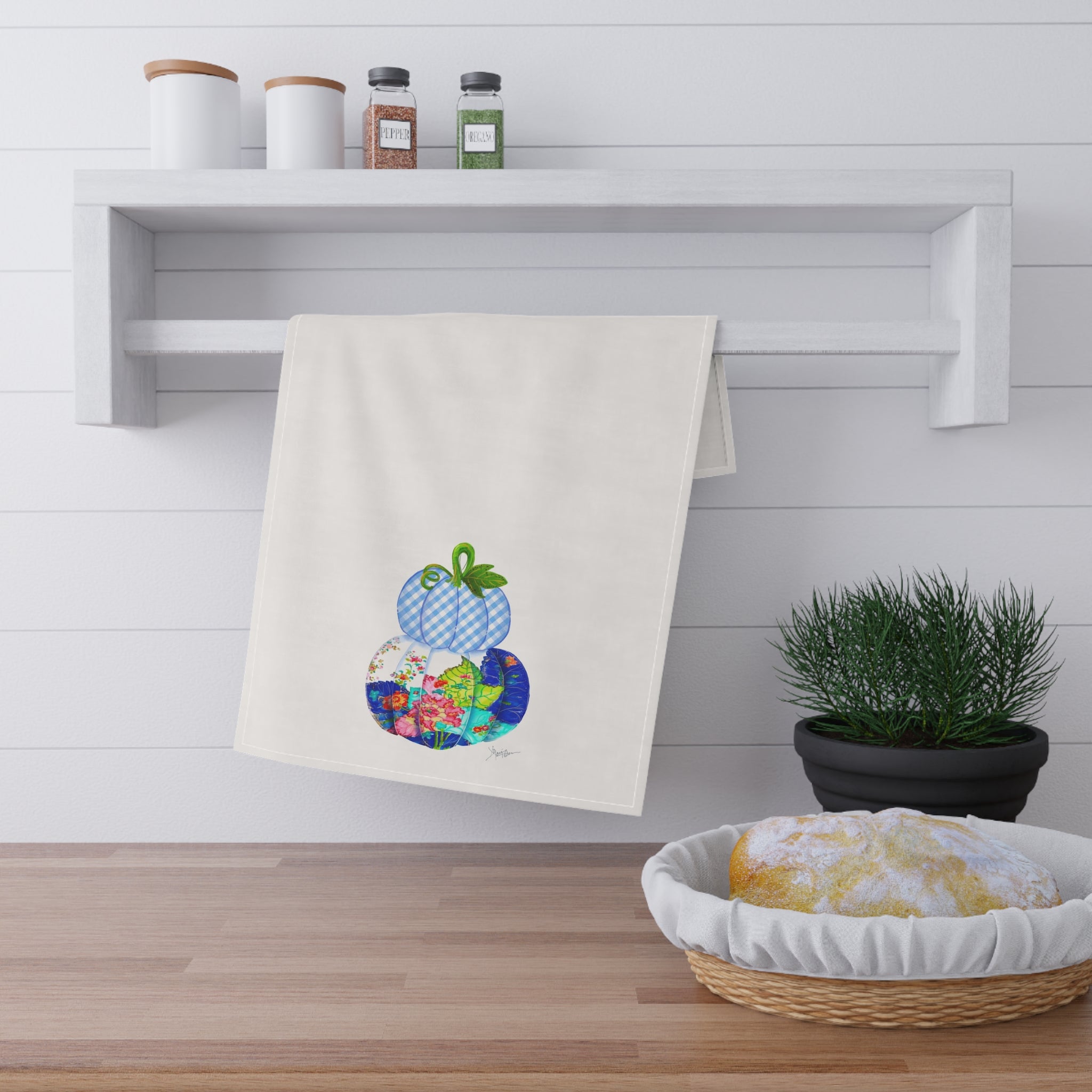 "Tobacco in the Garden" Kitchen Towel