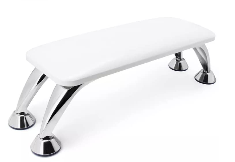 Beautynao Nail Arm Rest for Acrylic Nails Hand Rest for Fingernails Toenails, Manicure Hand Pillow Cushion Salon Microfiber Leather Nail Arm Rest (White)