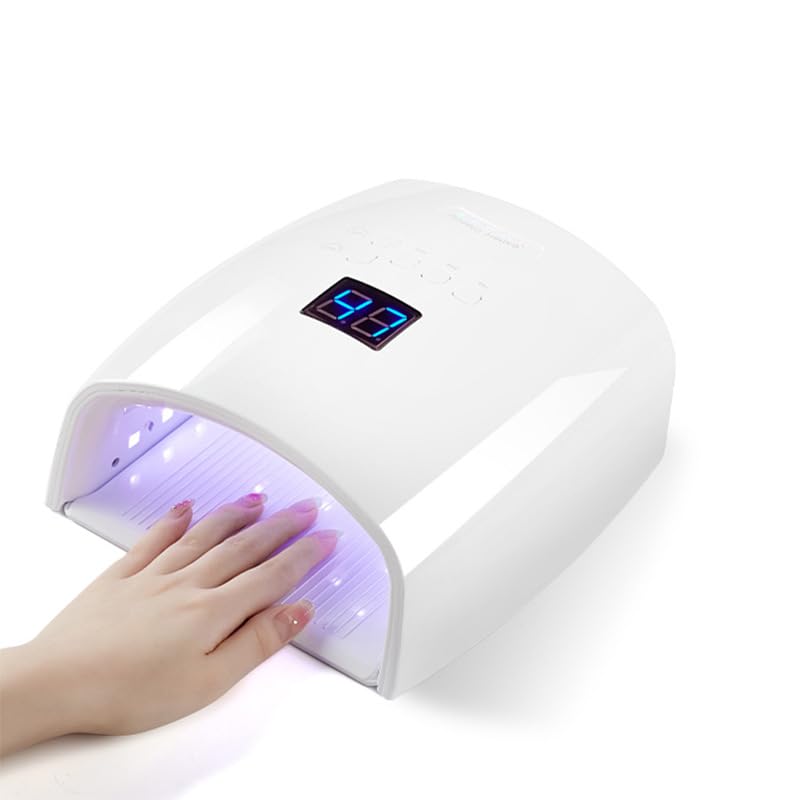 66W UV Led Nail Lamp, Nail Dryer, Rechargeable Led Nail Light, 4 Timer Setting Sensor and LCD Display, Professional Led Nail Lamp for Gel Polish