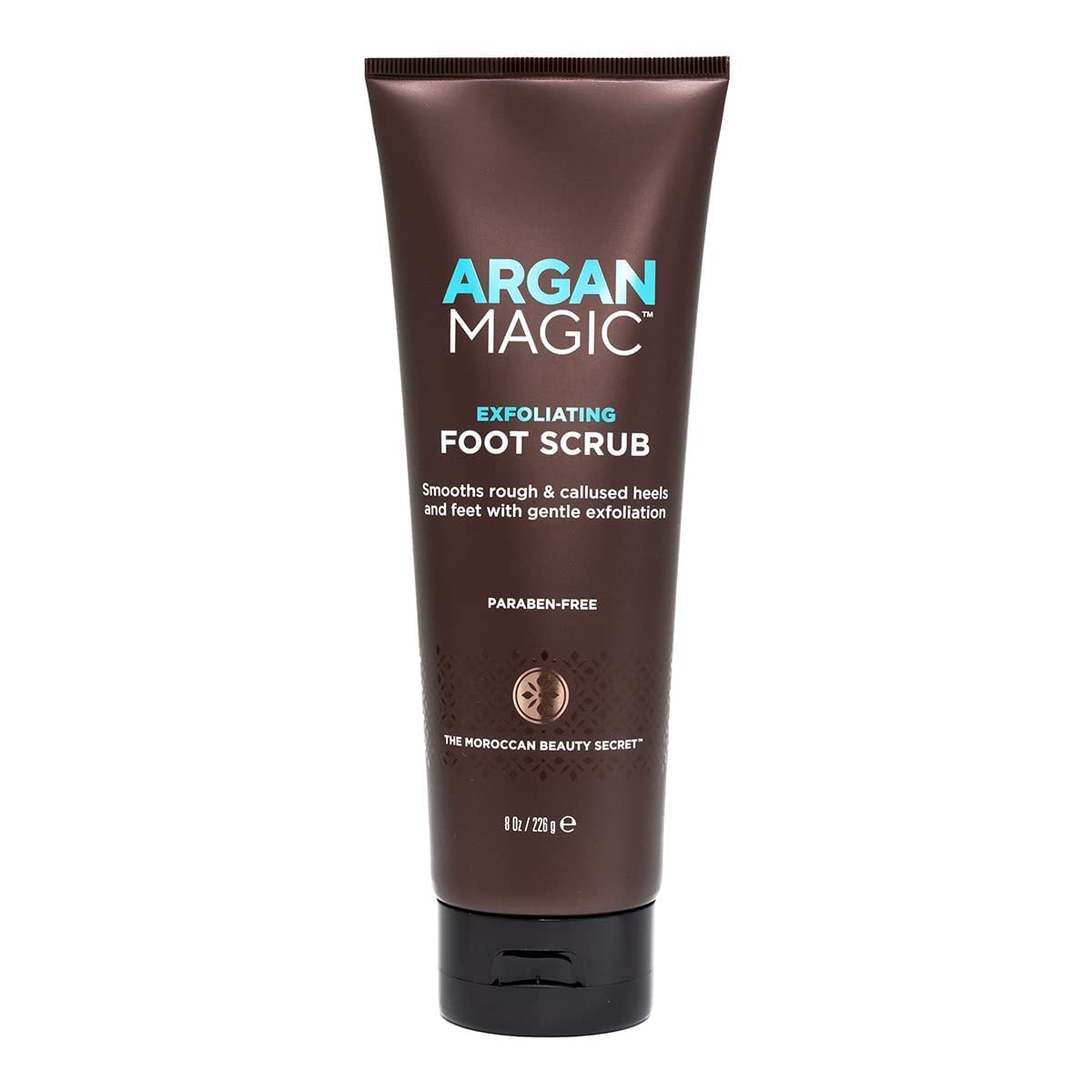 Argan Magic Exfoliating Foot Scrub for Rough & Calloused Feet and Heels - Smooths and Softens Dry Feet | Removes Dead Skin | With Argan Oil & Pumice | Paraben Free (8 oz)
