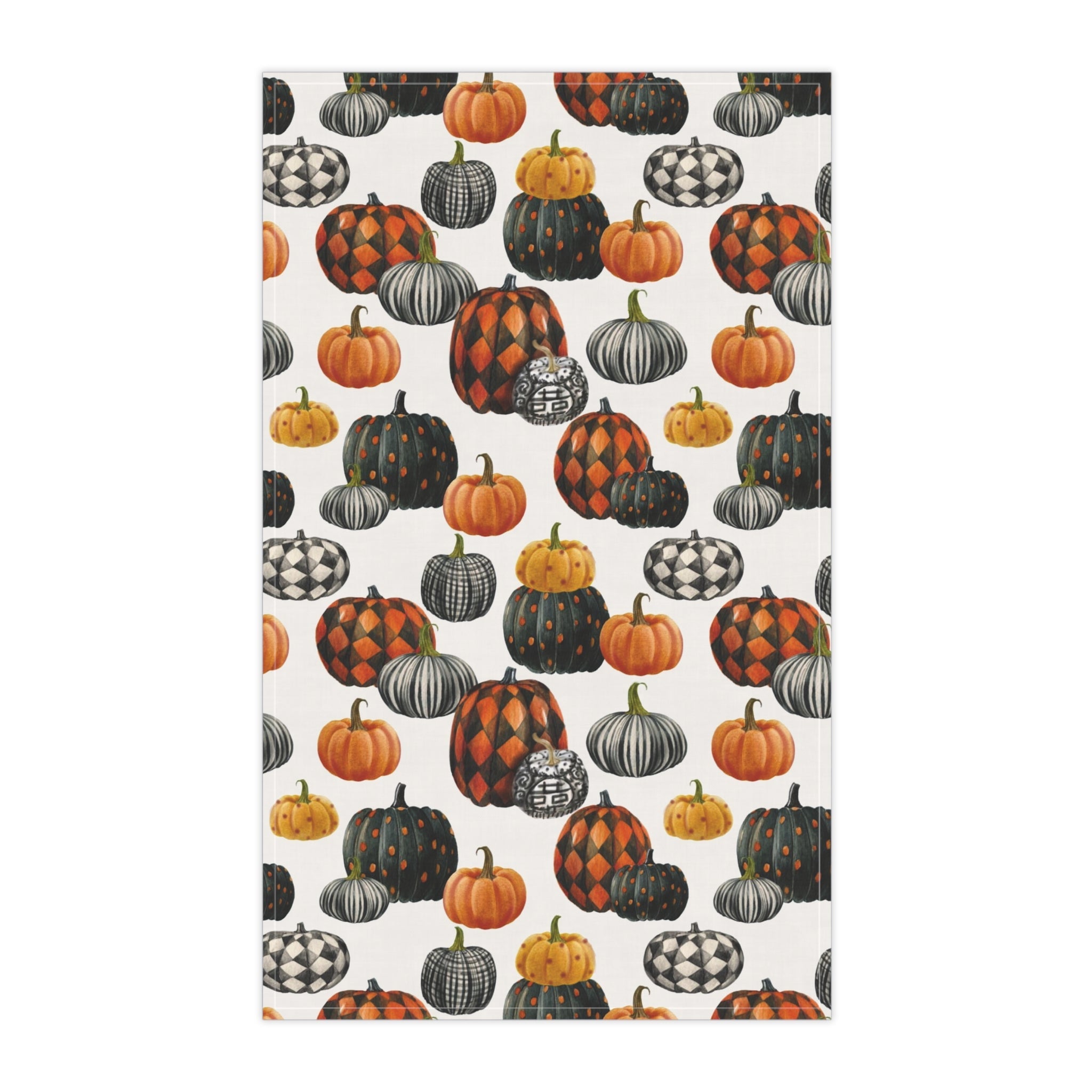 "Harlequin Pumpkin" Melody Kitchen Towel