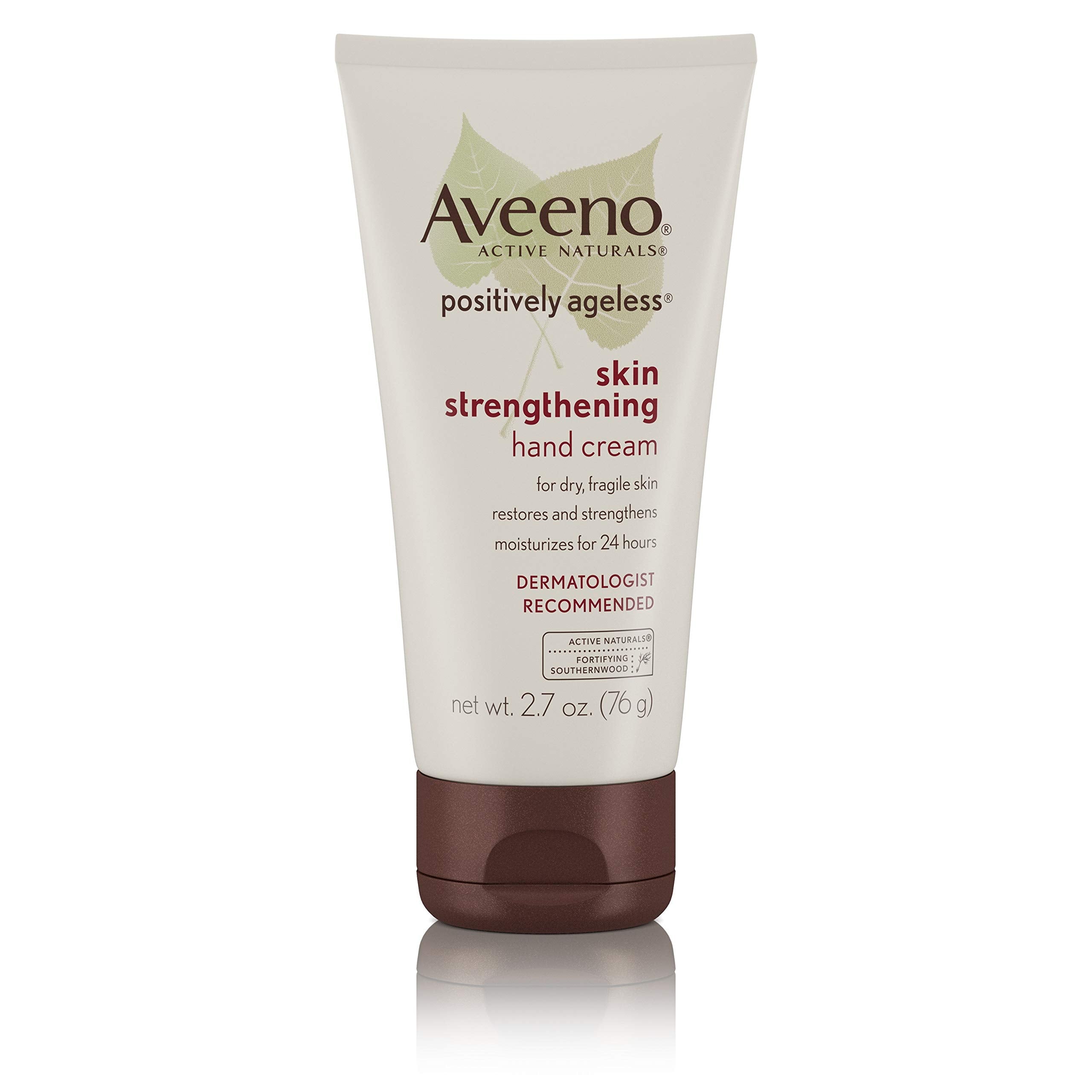 Aveeno Positively Ageless Skin Strengthening Hand Cream For Dry Skin, 2.7 Oz (Pack of 2)