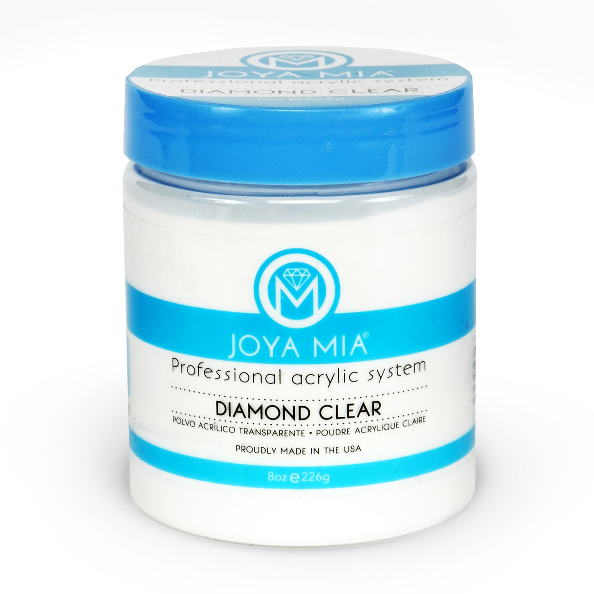 Acrylic Powder for Nails, Super Adhesion Acrylic Nail Powder, Professional Clear Acrylic Nail Powder for Flawless & Beautiful Acrylic Nail Enhancements, Diamond Clear, 8 oz - Joya Mia