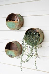 Antique Copper Wall Pockets