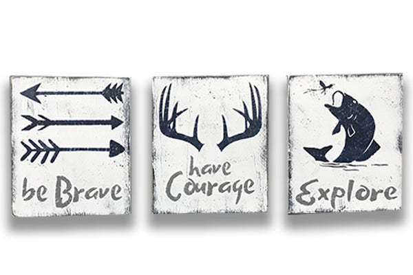 Be Brave Have Courage Explore Kids Room Nursery Wall Decor