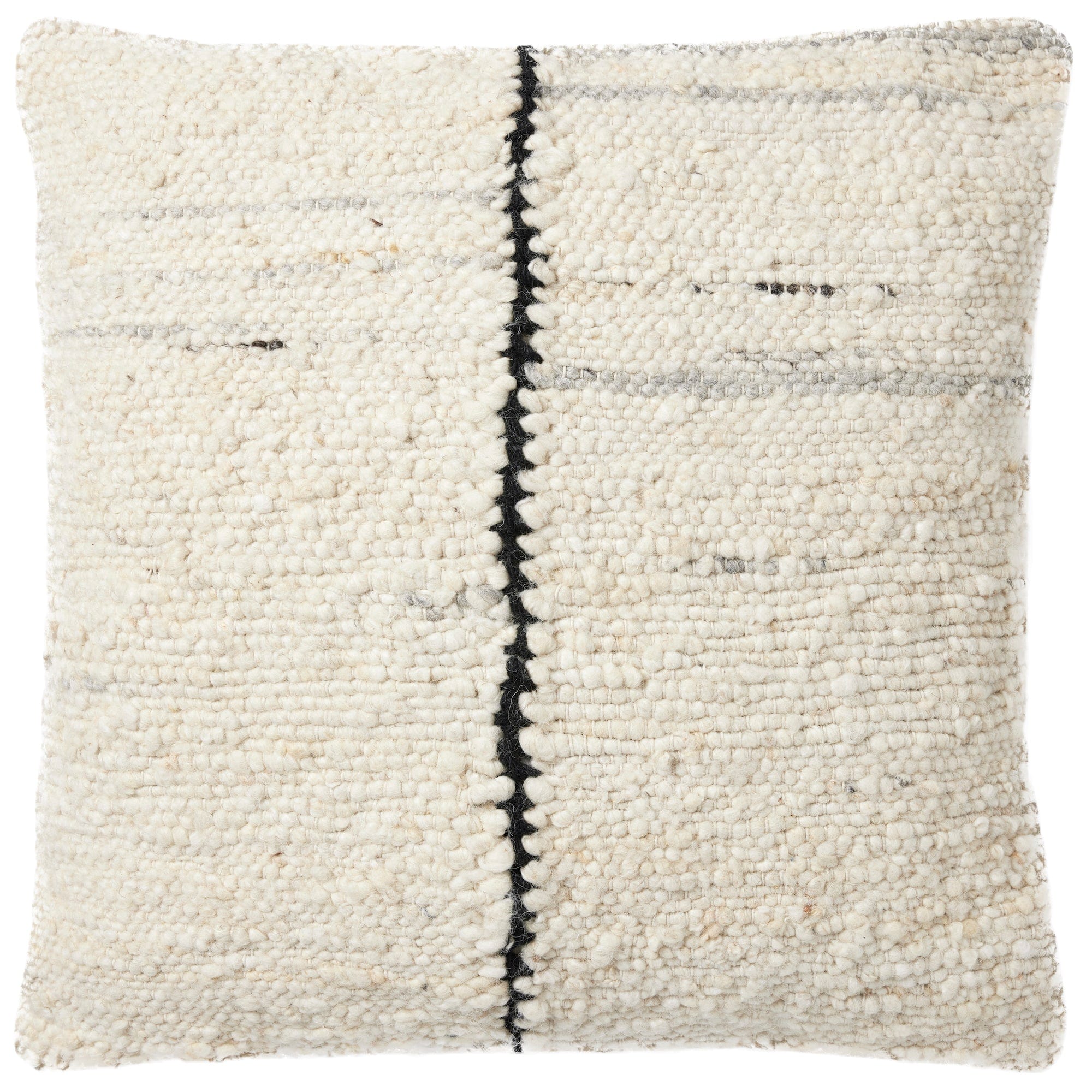 Amber Lewis Carla Pillow - Ivory/Black Pillow & Decor loloi-pal0027-beige-terrcotta-1335-cover