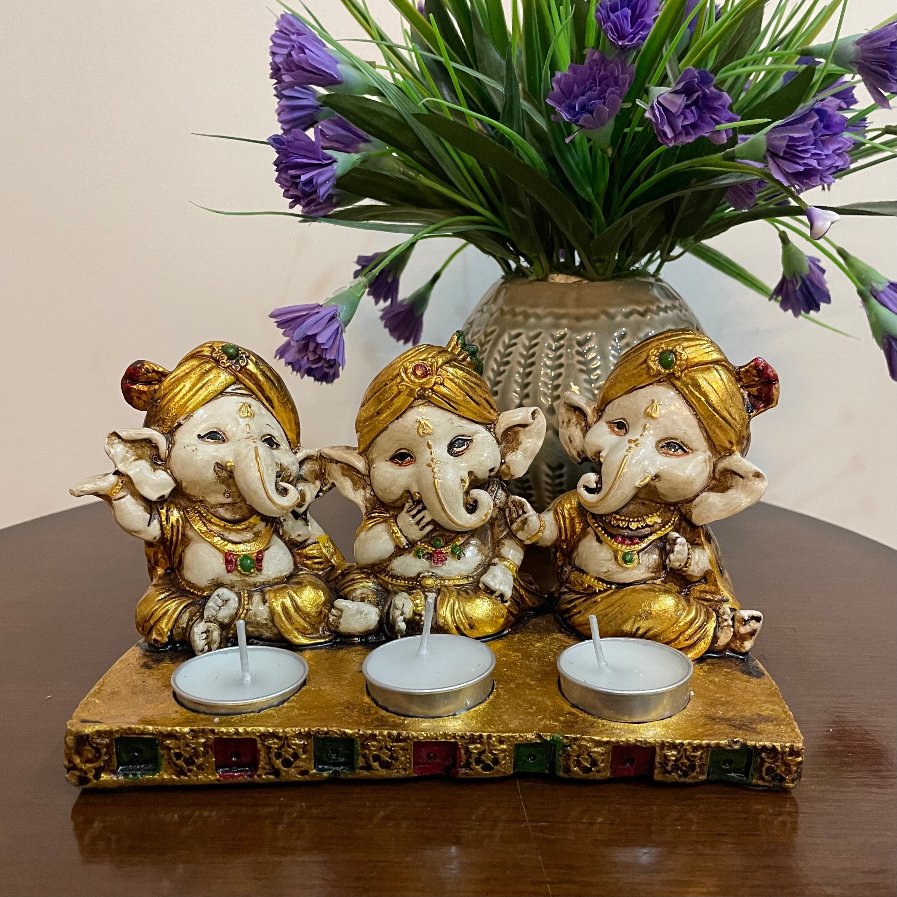 Baby Ganesha Candle Holder