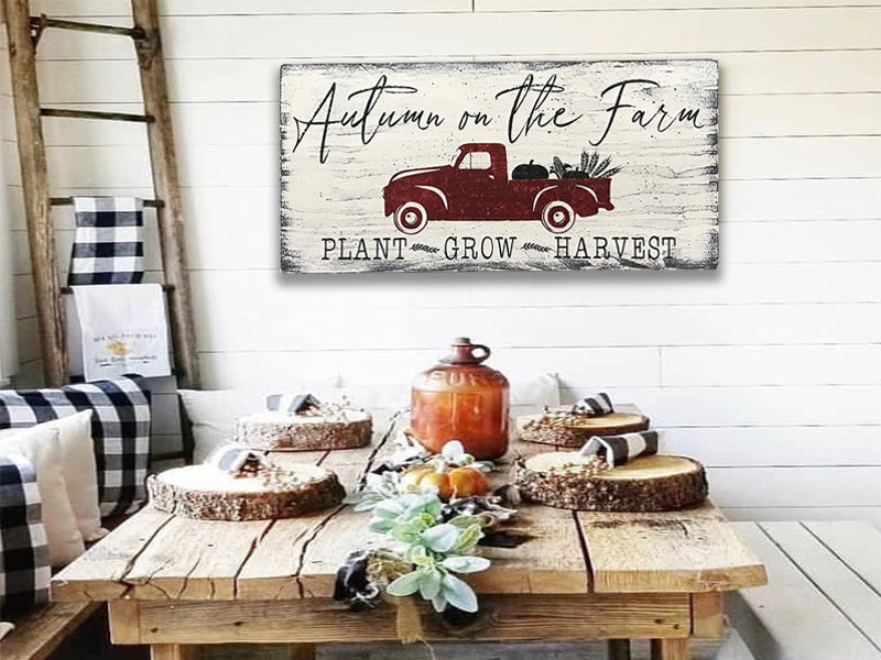 vintage truck wood sign